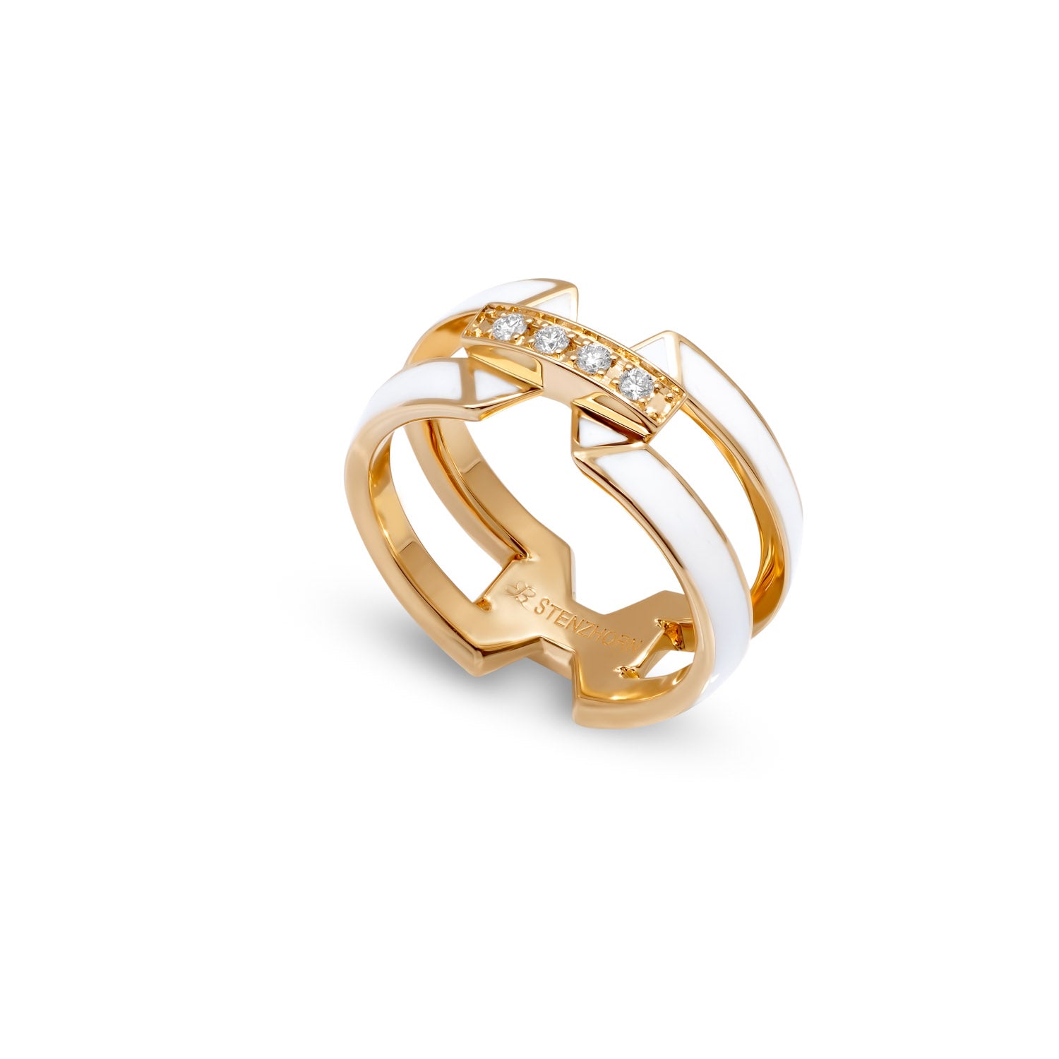 HONEY HONEY Ring with Enamel and Diamonds