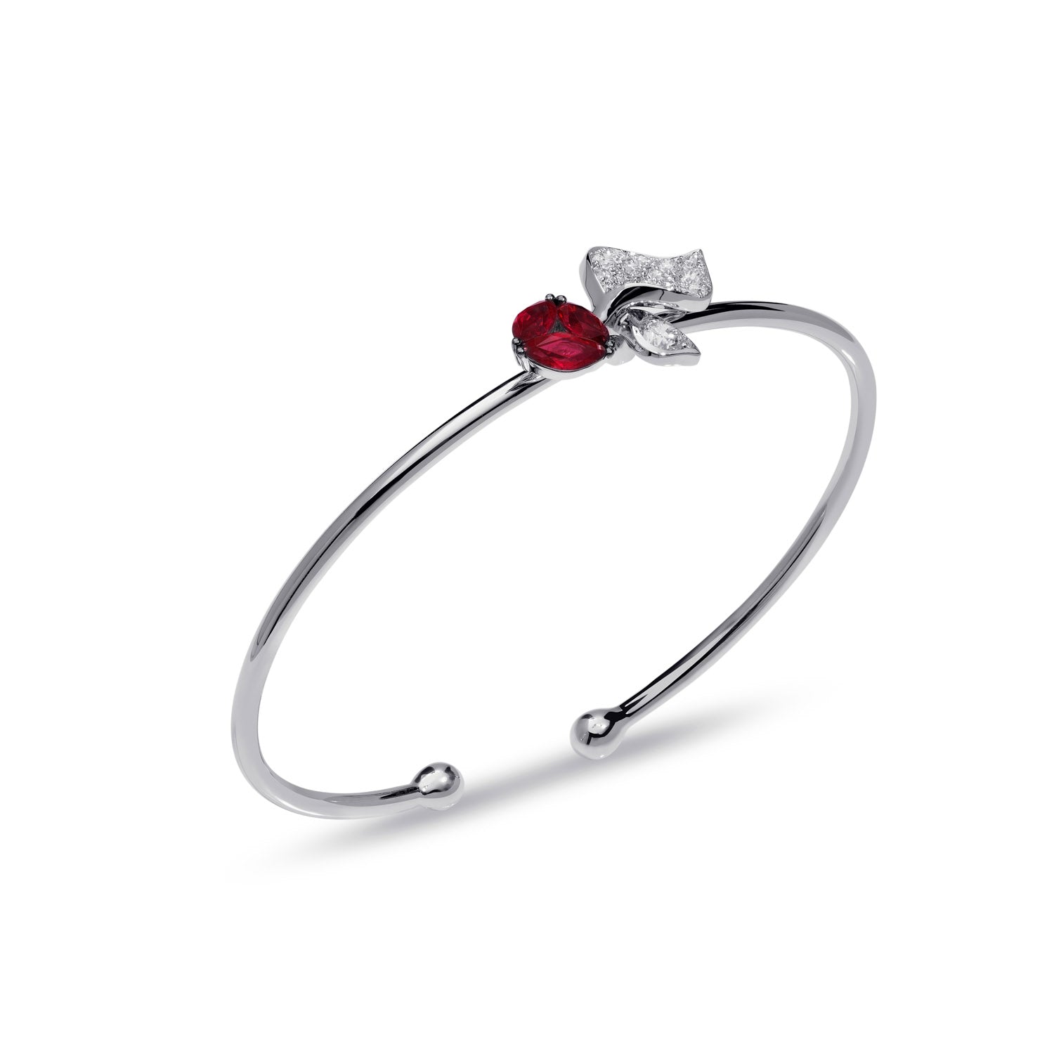 À FLEUR DE PARIS flexible Ruby Bangle