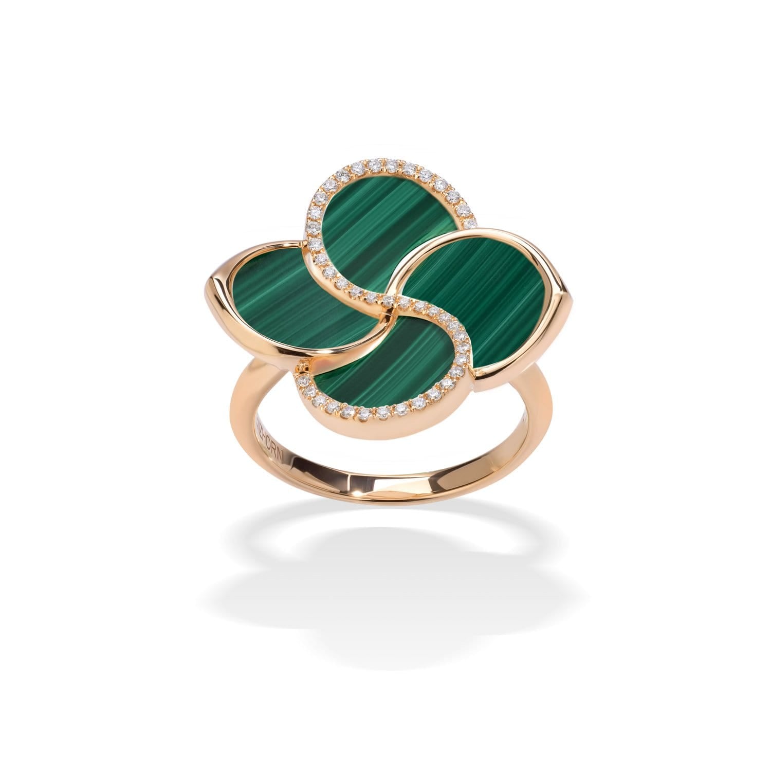 FLUMINA Ring with Malachite