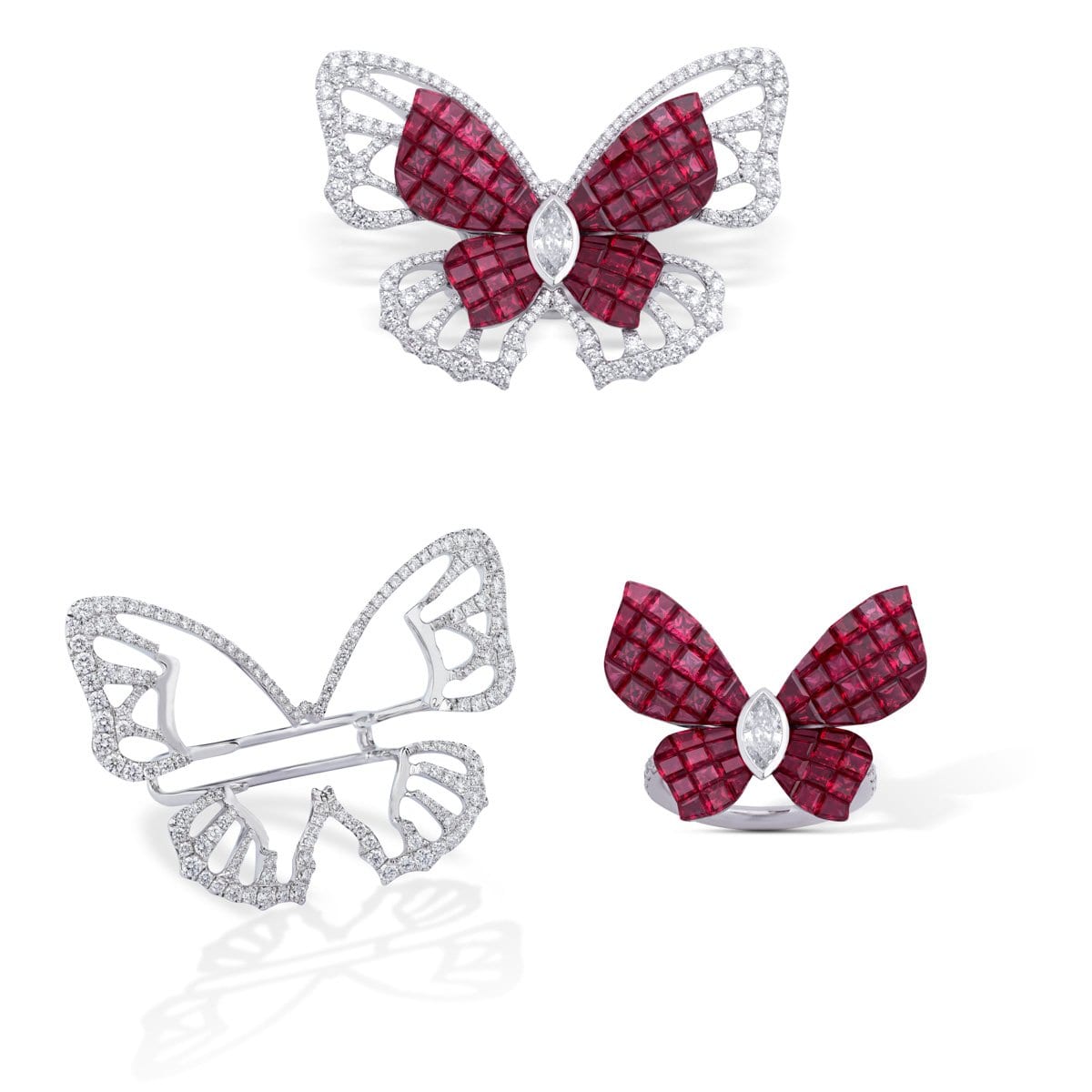 MADEMOISELLE B., KIMONO Ring in rubies - STENZHORN JEWELLERY