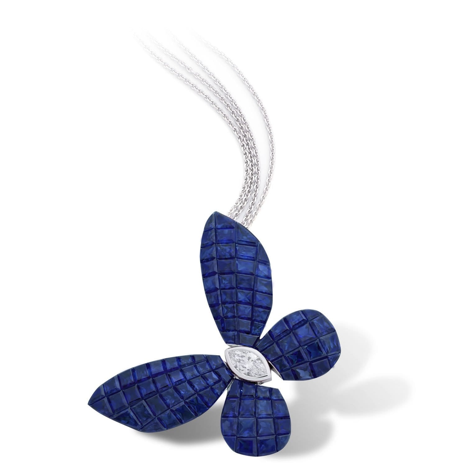 MADEMOISELLE B., round Shape Sapphire Pendant